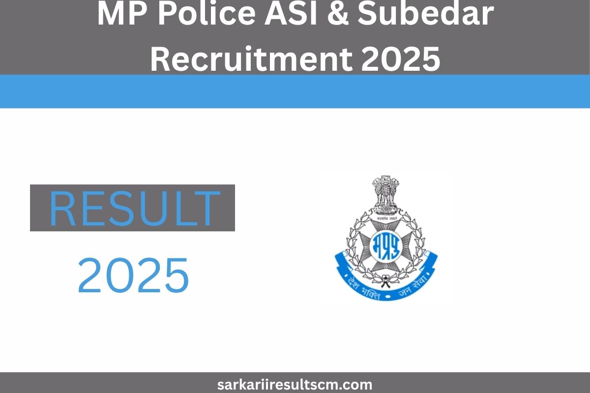 MP Police ASI & Subedar Recruitment 2025