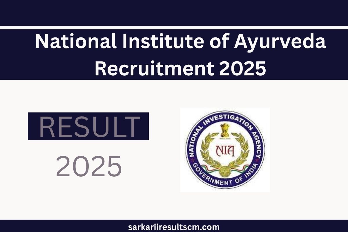 National Institute of Ayurveda Recruitment 2025