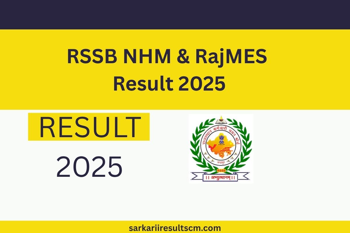 RSSB NHM & RajMES Result 2025