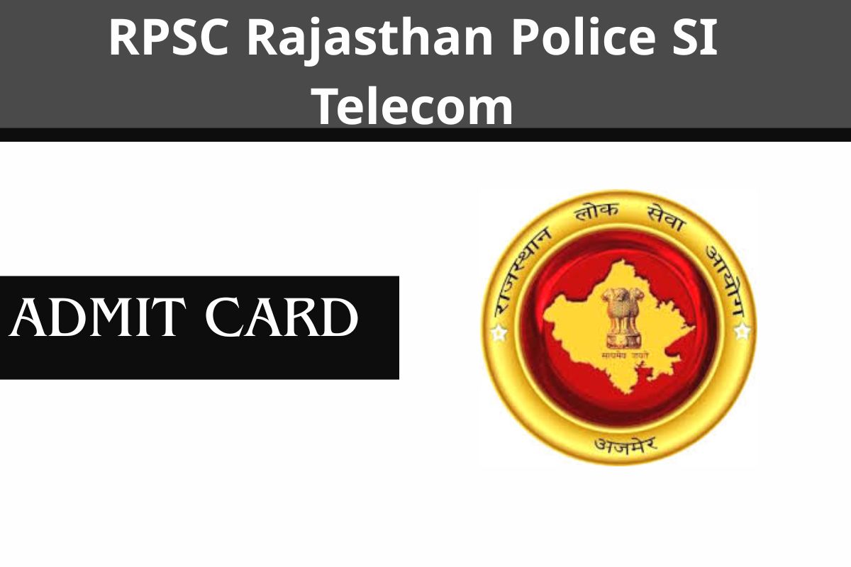 RPSC Rajasthan Police SI Telecom